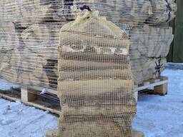 Birch Firewood in Crates and Net Bags