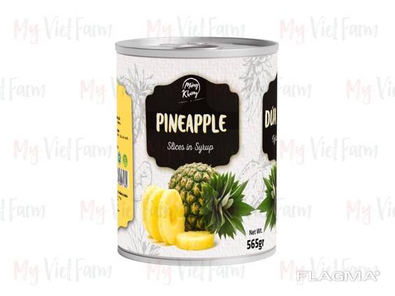 Canned Queen/Cayenne Pineapple (pieces, slice) in light syrup from the manufacturer