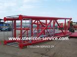 Frame steel hal, building steel construction, containers