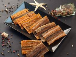 Минтай филе солено сушеный кусочки с перцем (снеки )15 разных видов