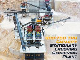 Стационарная дробильно-сортировочная установка производительностью 750 тонн в час